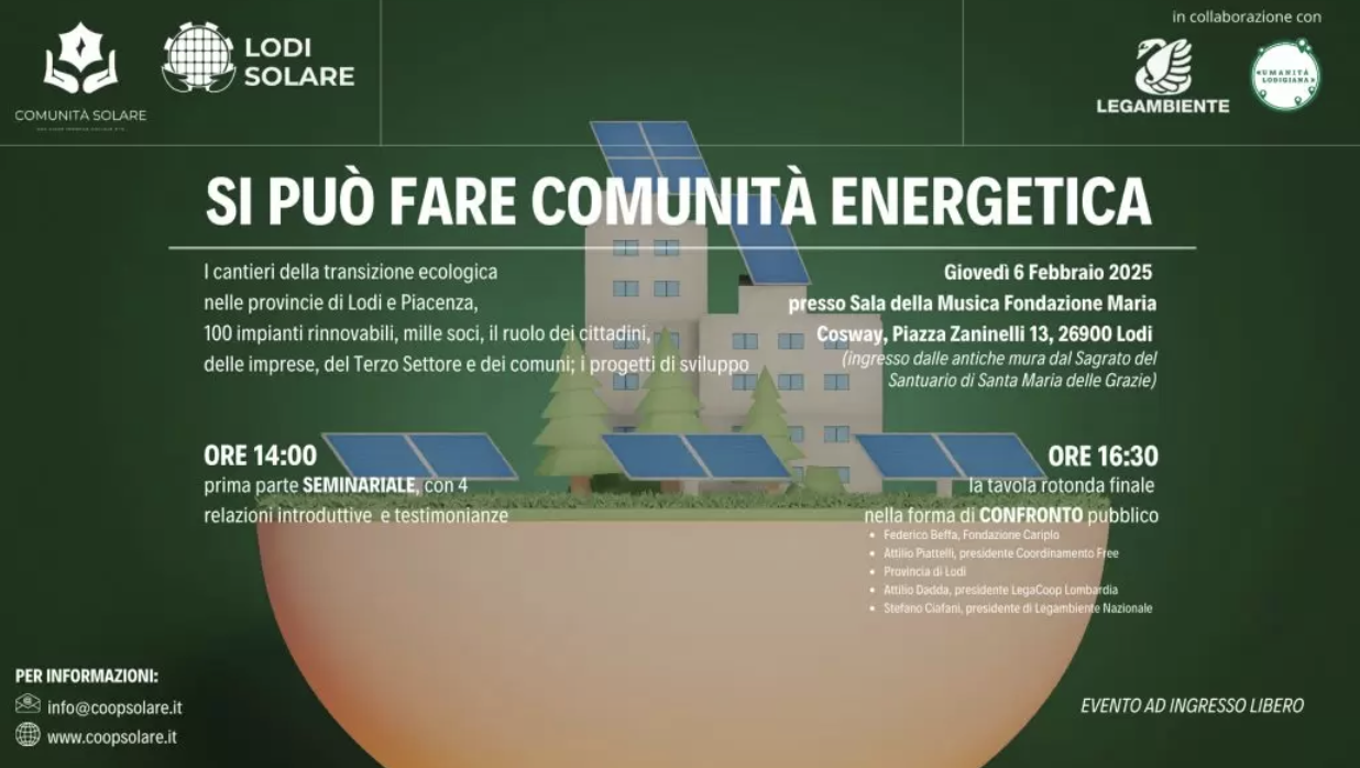 “Si può fare Comunità energetica